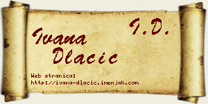 Ivana Dlačić vizit kartica